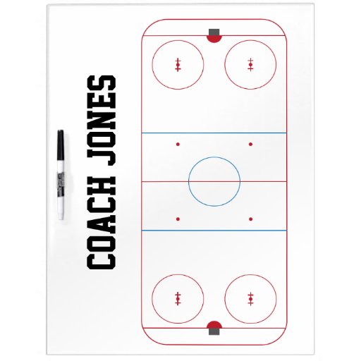 Large Hockey Coach Dry Erase Board Zazzle