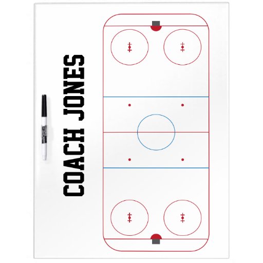 Large Hockey Coach Dry Erase Board Dry Erase Boards Zazzle