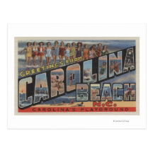 Large Letter Scenes - Carolina Beach, NC Post Cards