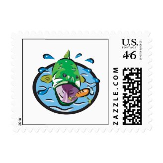 Large Mouth Bass 2 Stamp