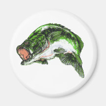 Large mouth Bass Fridge Magnet