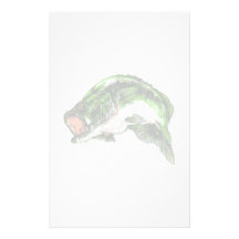Large mouth Bass Personalized Stationery