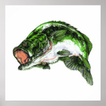 Large mouth Bass Posters