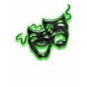 Large Neon Green Masks Ladies Spaghetti T t-shirts