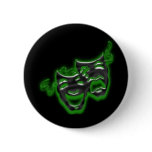 Large Neon Green Masks Mini Button