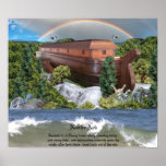 Large Noahs Ark Diorama Gloss Canvas Picture Posters