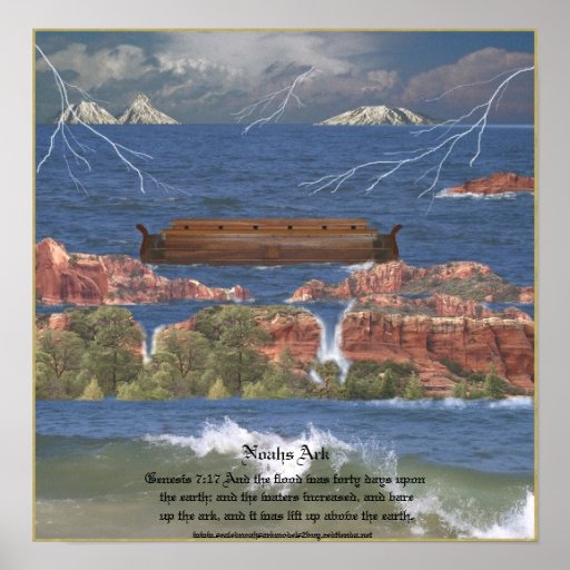 Large Noahs Ark Picture Poster | Zazzle