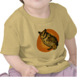 Large Owl with Orange Moon Tshirts, Mugs