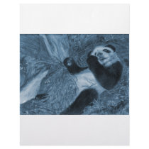 Large Panda Play Blue Hue letterhead