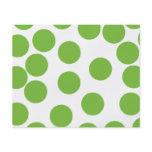 Large Pea Green Dots on White. flyers
