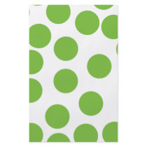 Large Pea Green Dots on White. Flyer