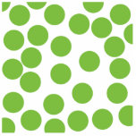 Large Pea Green Dots on White. Acrylic Cut Out