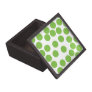 Large Pea Green Dots on White. Premium Gift Boxes