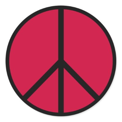 peace sign red