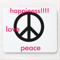 large_peace_symbol, love, peace, happiness!!!! mousepads