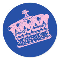 Large Pink Crown or Tiara stickers