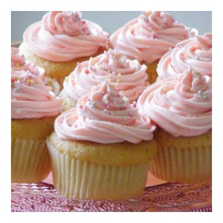 Large pink cupcakes print
