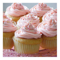 Large pink cupcakes print