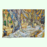 Large Plane Trees by Vincent Van Gogh kitchen towels