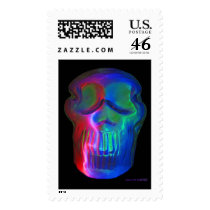 Large Plasma Skull Postage Stamp