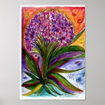 Large purple bouquet poster