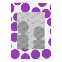 Large Purple Dots on White. Custom Cards