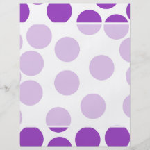 Large Purple Dots on White. Custom Flyer