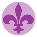 Large Purple or Violet Fleur de Lis Stickers