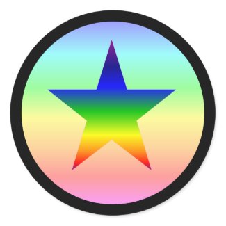 Large rainbow star sticker sheet sticker