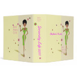 Large Real Pretty Pink and Green Sorority Binder