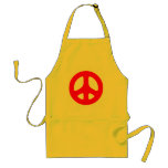 Large Red Peace Sign Apron