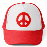 Large Red Peace Sign Hats