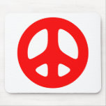 Large Red Peace Sign Mousepads