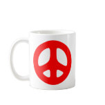 Large Red Peace Sign mugs