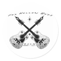 Large Rock Guitar Sticker by Rasteodore Large Rock Guitar Sticker