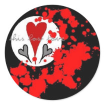 Large Round Blood Logo Sticker