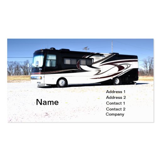 large RV or recreational vehicle Business Cards (front side)