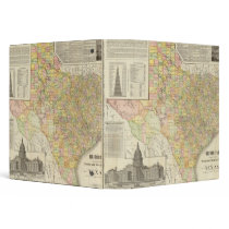 Large Scale County and Railroad Map Of Texas Binders
