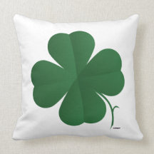 Large Shamrock Throw Pillow