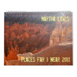 large size  Martha Lewis: Places Far &amp; Near 2011 Wall Calendars