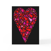 Large Stained Glass Heart Valentine Cards