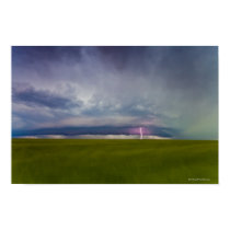 Large Storm Poster - Nebraska Supercell Over Wheat posters