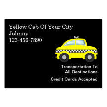 Large Taxi Business Cards