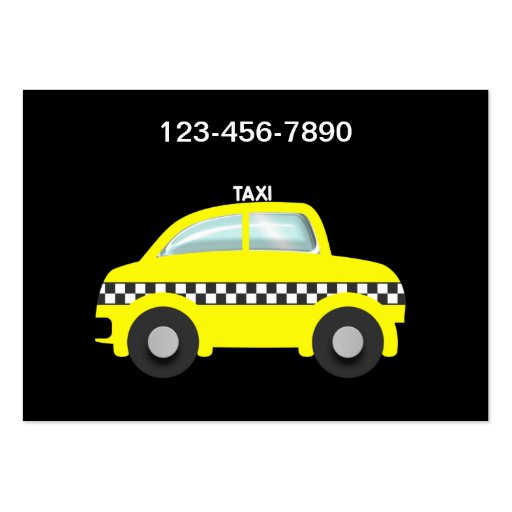 Large Taxi Business Cards (back side)