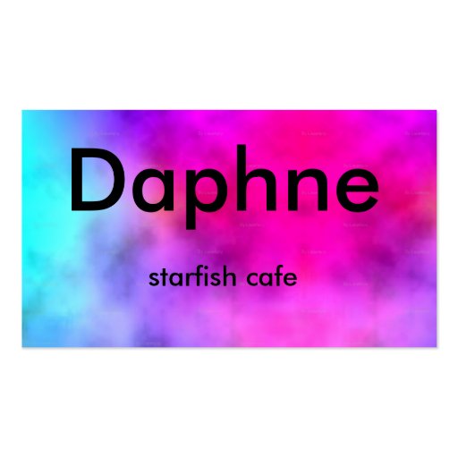 Large_tie-dye_highres, Daphne, starfish cafe Business Card (front side)