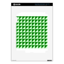 Large Triangles - Offwhitegreen and Green iPad 3 Skins