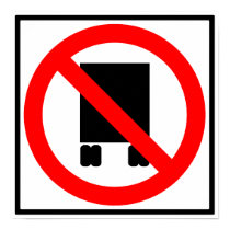 Large Trucks Prohibited Highway Sign posters