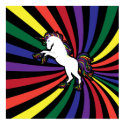 Large Unicorn Rainbow Poster print