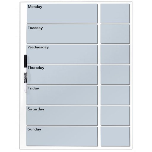 Large w/ Pen Dry Erase Board (Days Of Week) Zazzle