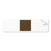 Large Weave - Dark Brown Bumper Sticker